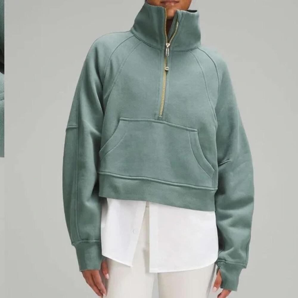 Lululemon Athletica Scuba Oversized Funnel Neck Half Zip Sweater M/L